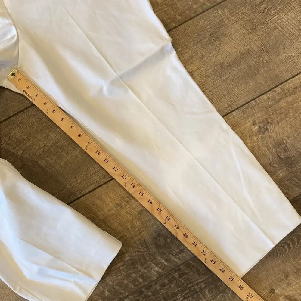 NWT SPANX Silver Lining Slim Straight Pull On Pant Classic White Size 2X